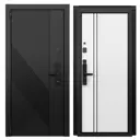 Входная дверь Torex Белла-5 левый 205x86см цвет черная шагрень/бьянко