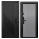 Входная дверь Torex Белла-6 левый 205x95см цвет черная шагрень/гриджио