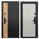 Входная дверь Torex Белла-1 правый 205x95см цвет черная шагрень/айвори