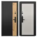 Входная дверь Torex Белла-1 левый 205x95см цвет черная шагрень/айвори