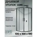 Душевая перегородка Good door Cofe КФ00003 100x190см черный профиль