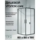 Душевая перегородка Good door Cofe КФ00005 80x190см черный профиль