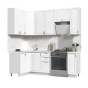 Кухонный гарнитур Стендмебель Модена угловой высокий 170x237x120 см ЛДСП цвет белый