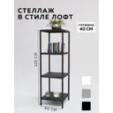 Стеллаж с полками Delta-loft 40x125x40 см металл/пластик цвет черный