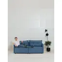 Диван раскладной Cityhd Цюрих Слим 200x90x80 см велюр цвет синий