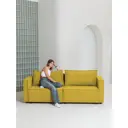 Диван раскладной Cityhd Парма Про 212x90x80 см велюр цвет горчичный