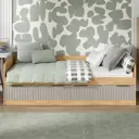 Кровать Трия Хилтон 90x200 см ЛДСП цвет дуб крафт золотой/мокко матовый