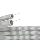 Труба гофрированная гибкая DKC D16 мм ПВХ с протяжкой цвет серый 100 м 91916