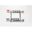 Коллекторная группа с шаровыми кранами Рехау HKV 1"x3/4" евроконус 4 выхода нержавеющая сталь