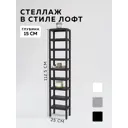 Стеллаж с полками Delta-loft 25x112.5x15 см металл и пластик цвет черный