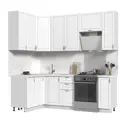 Кухонный гарнитур со столешницей 3.8 см Стендмебель Модена 170x237x60 см ЛДСП цвет белый