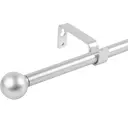 Карниз однорядный раздвижной Шар d13/16 мм 120-210 см металл цвет серебро