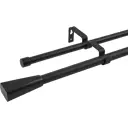 Карниз двухрядный раздвижной Грани 160-300 см металл цвет черный