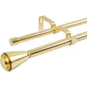 Карниз двухрядный раздвижной Orno 160-300 см металл цвет латунь