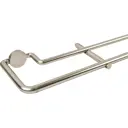 Карниз двухрядный раздвижной Sombrio 200-360 см металл цвет никель матовый