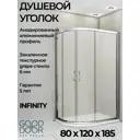 Душевая перегородка Good door Infinity ИН00012 120x185см хромированный профиль