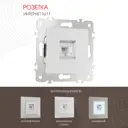 Розетка телефонная встраиваемая Arte milano 203.51-1.silver RJ11 цвет серебро