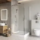 Душевая дверь BelBagno UNO-195-BF-1-155-P-Cr 195x155см