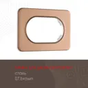 Рамка для двойной розетки Arte milano 502.07-double.brown 1 пост цвет коричневый
