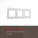 Рамка для розеток и выключателей Arte milano 503.14-3.silver 3 поста цвет серебро