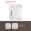 Выключатель жалюзи встраиваемый Arte milano 205.38-2.silver 1 клавиша цвет серебро