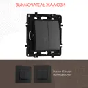 Выключатель жалюзи встраиваемый Arte milano 217.38-2.black 1 клавиша цвет черный