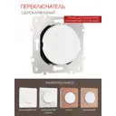Переключатель перекрёстный Arte milano 202.34-1.white 1 клавиша цвет белый