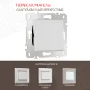 Переключатель перекрёстный Arte milano 203.34-1.silver 1 клавиша цвет серебро