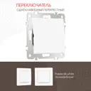 Выключатель перекрёстный встраиваемый Arte milano 206.34-1.white 1 клавиша цвет белый