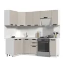 Кухонный гарнитур Стендмебель ПасаденнаКГ130-170БШК 170x217x60 см ЛДСП цвет бежевый