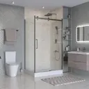 Душевой уголок Belbagno MARINO MARINO-2-AH-1-130/90-C-GM прямоугольная 130x90см никелированный профиль эффект стекла прозрачный