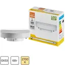 Лампа светодиодная GX53 220-240 В 6 Вт круг матовая 500 лм теплый белый свет