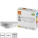 Лампа светодиодная GX53 220-240 В 6 Вт круг матовая 500 лм нейтральный белый свет