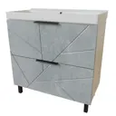 Тумба под раковину напольная Mixline Гранд 553029 76см цвет бетон