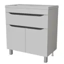 Тумба под раковину напольная Mixline Лайн 553012 76см цвет белый