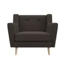 Кресло Брайтон Лига диванов 125034 78x85x77 см рогожка цвет амур 05 коричневый