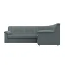 Диван угловой Карелия правый угол Лига диванов 122831 240x90x170 см рогожка цвет амур 07 серый