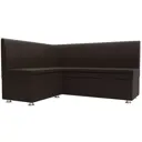 Диван кухонный угловой Уют левый угол Лига диванов 28385L 152x89x126 см экокожа цвет коричневый