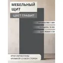 Мебельная панель ЛДСП Увадрев 350x1950x18 мм цвет графит кромка ПВХ со всех сторон