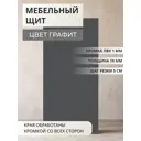 Мебельная панель ЛДСП Увадрев 400x1000x18 мм цвет графит кромка ПВХ со всех сторон