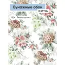 Обои бумажные Саратовские обои Жозефина Еврокомфорт 0.53 м цвет красный,зеленый,белый,светло-коричневый (жозефина 888-05) ЦБ-00001094