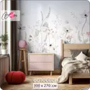 Фотообои флизелиновые Barton wall 3d цветы бабочки 300x270 см