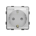 Модульная розетка встраиваемая Vell 1379022 с заземлением цвет белый