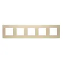 Рамка для розеток и выключателей Vell GD5P-PC 5 постов цвет желтый