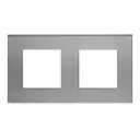 Рамка для розеток и выключателей Vell GY2P-GL 2 поста цвет серый