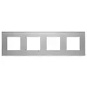 Рамка для розеток и выключателей Vell GY4P-GL 4 поста цвет серый