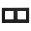 Рамка для розеток и выключателей Vell BK2P-GL 2 поста цвет черный