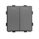 Выключатель встраиваемый Vell 1379048 2 клавиши цвет серый