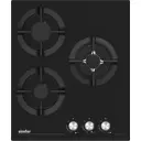 Газовая варочная панель Simfer H45N35S525 45 см 3 конфорки цвет Черный