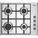 Газовая варочная панель Simfer H60Q40M025 60 см 4 конфорки цвет серый / серебристый